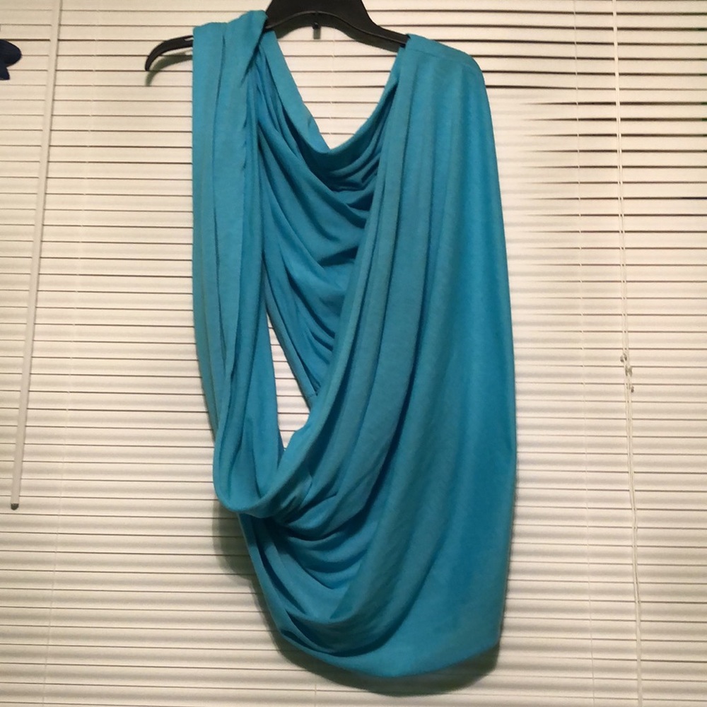 Turquoise Snood / Infinity scarf - Picture 3 of 5